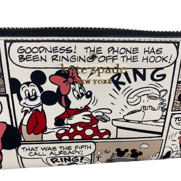 New Kate Spade Disney X Mickey Mouse Large Continental Wallet Multi - Picture 3 of 5